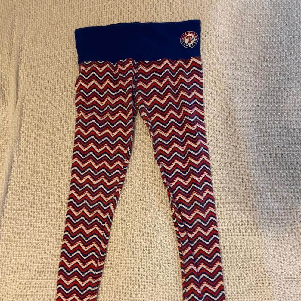 Size s/m Texas Rangers Baseball yoga pants